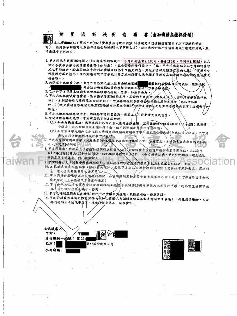 債務協商、債務整合∥台灣金融財富重建協會：卡債協商、前置協商