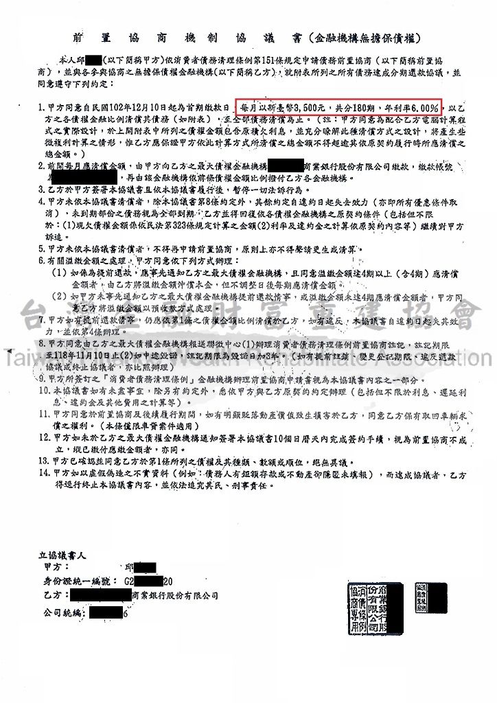 遠東,銀行,前置協商,債務協商,欠款