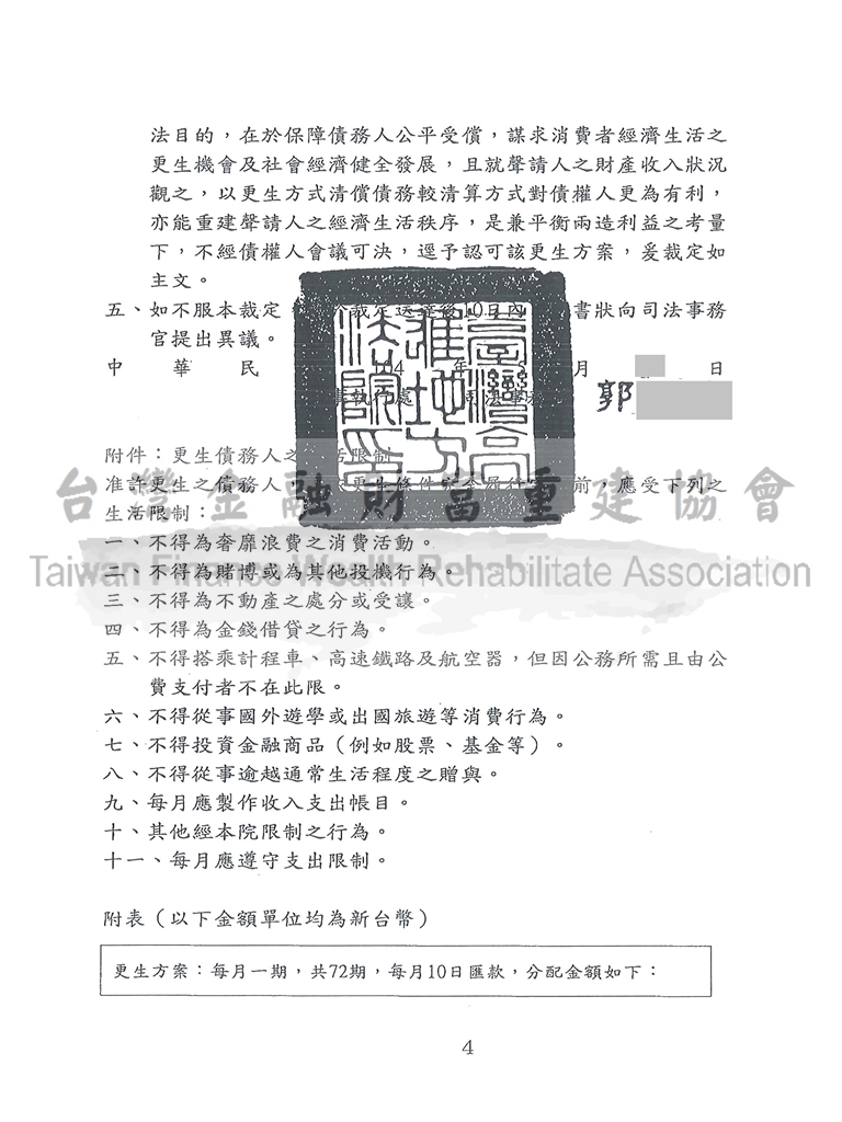 高雄,債務更生,債務人,卡債,扣薪,協商毀諾