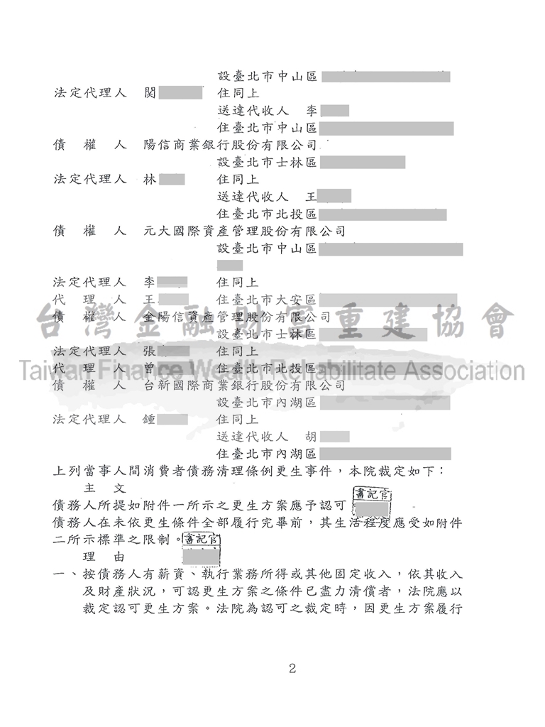 台南,債務更生,百萬債務,減免,卡債