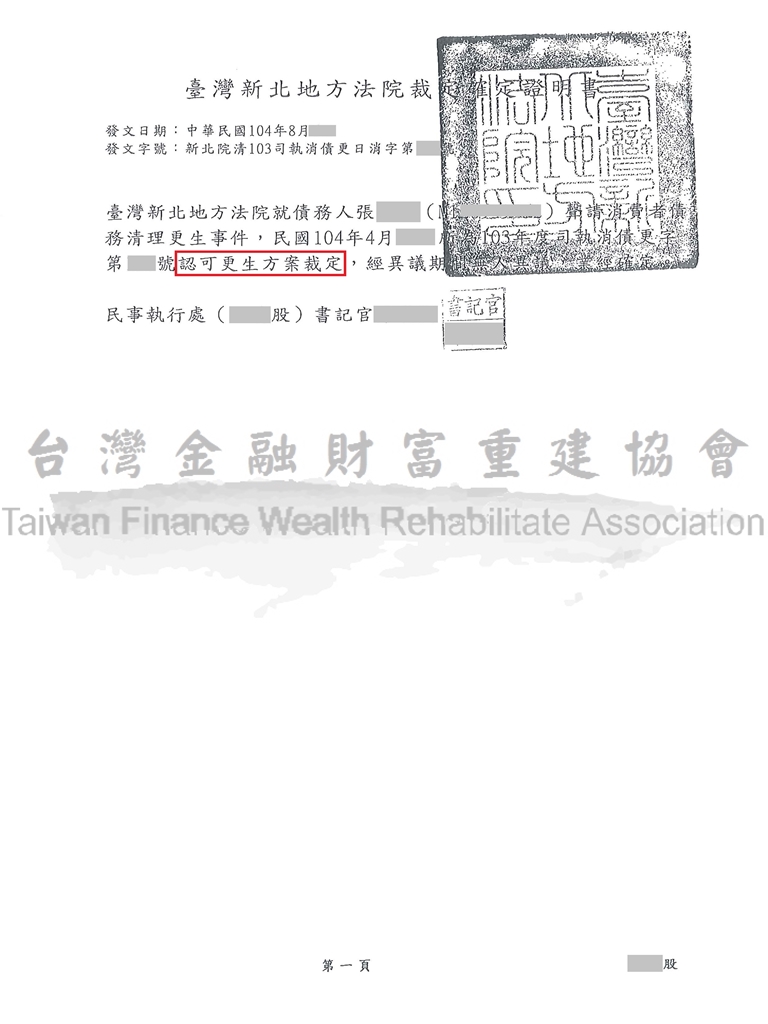 資產公司,債務處理,協商,更生清算