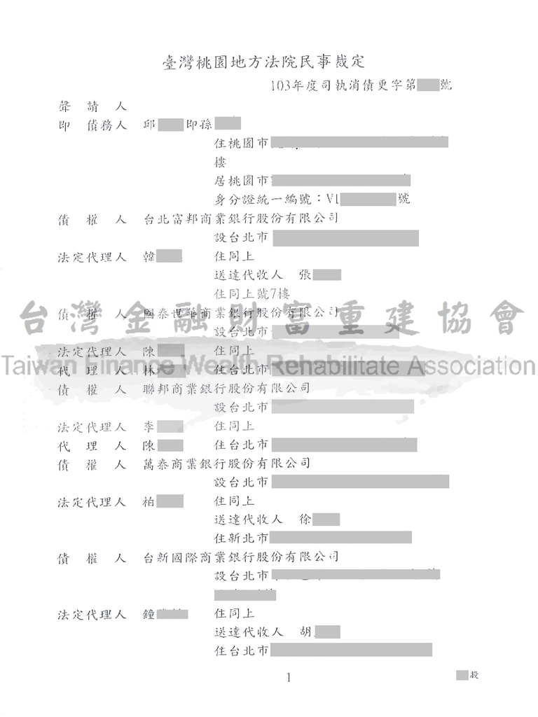 桃園,債務更生,卡債族,折扣,減免利息