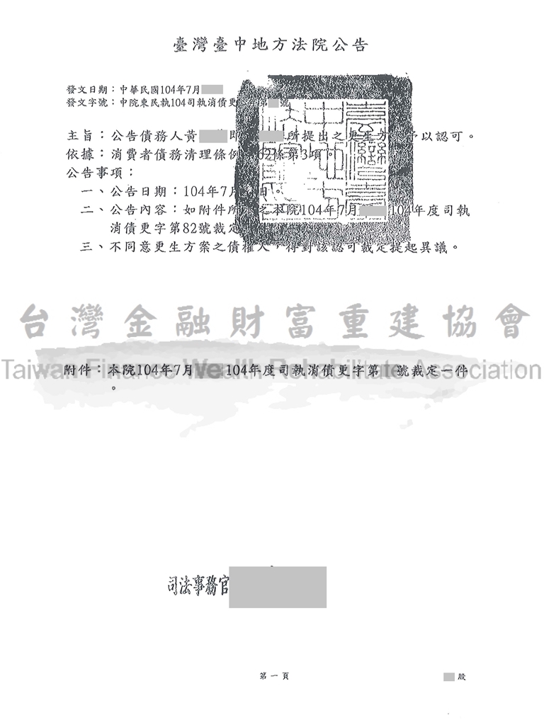 台中,債務,更生,百萬債務,卡債族