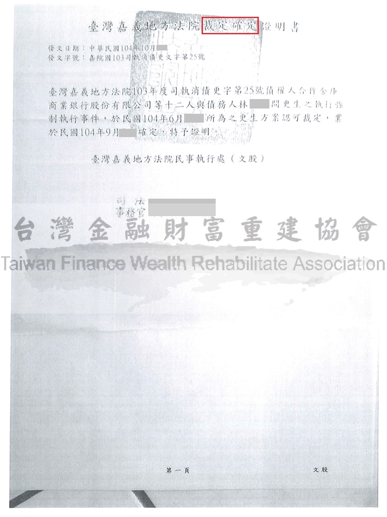 嘉義,債務更生,債務人,清償,債務打折