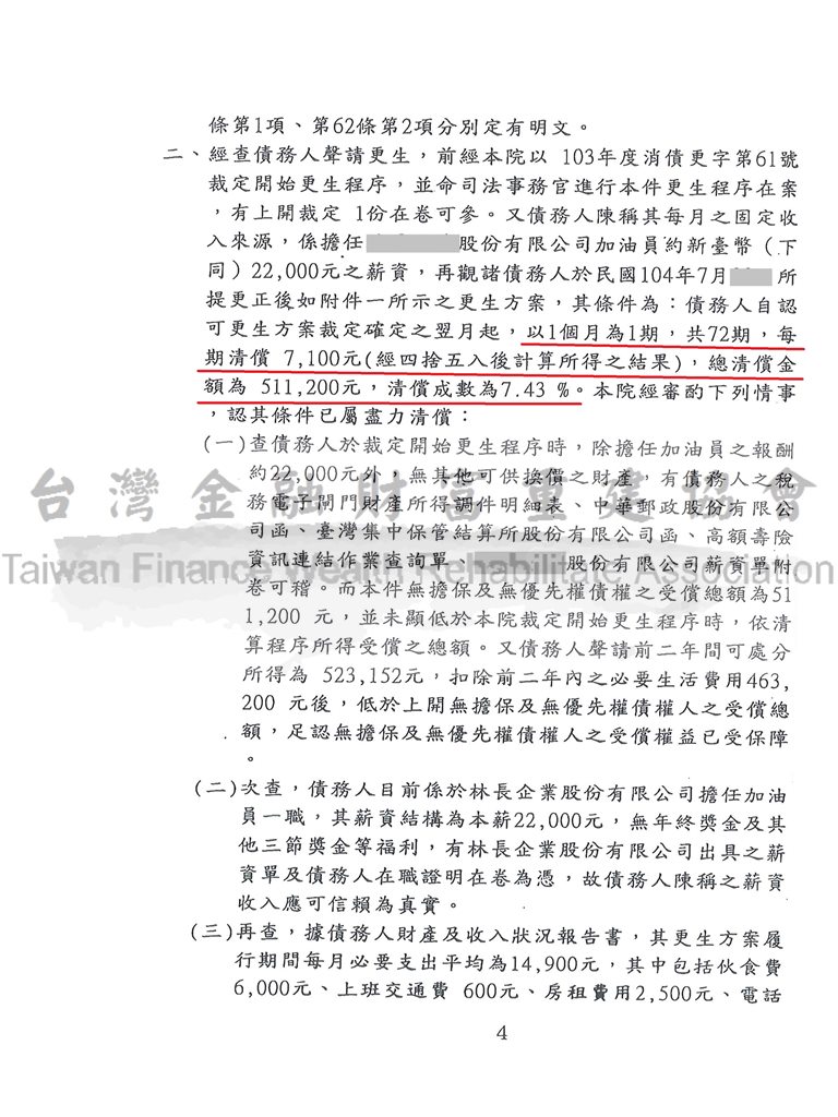 債務清理條例,更生程序,債務打折,債務更生,基隆