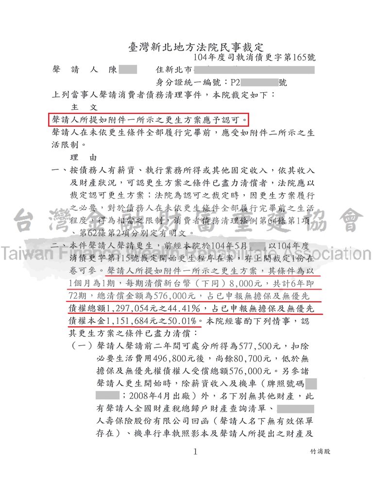 協商毀諾,打折,還款,協商機制,更生,新北