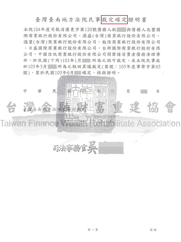協商毀諾,二次協商,卡債問題,債務,更生,台南