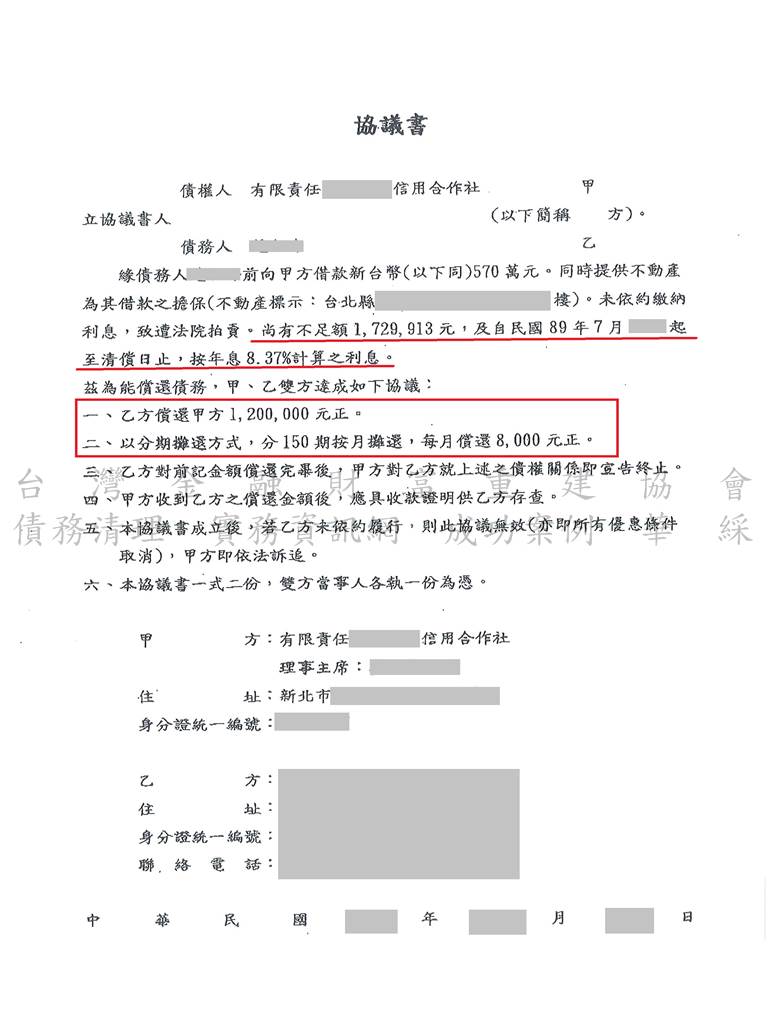 債務協商、債務整合∥台灣金融財富重建協會：卡債協商、前置協商